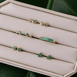 Emerald Florette Studs