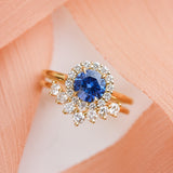 1.20ct Marisol Blue Sapphire & Diamond Engagement Ring