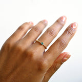 Round Emerald Stacking Ring