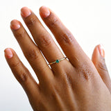 Round Emerald Stacking Ring