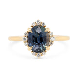 2.26ct Serena Blue Cushion Sapphire & Diamond Engagement Ring