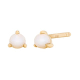 3mm Birthstone Studs - Pearl