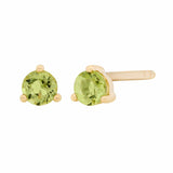 3mm Birthstone Studs - Peridot