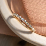 Baguette Straight Diamond Wedding Band