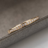 Channel-Set Round Diamond Half Eternity Band