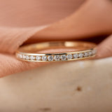 Channel-Set Round Diamond Half Eternity Band