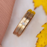 6mm Diamond Groove Wedding Band