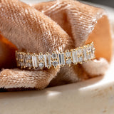 Double Diamond & Baguette Wedding Band