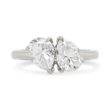 Gemma Double Pear Moissanite Engagement Ring