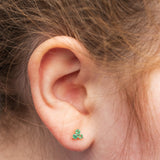 Ready To Ship - Emerald Florette Studs