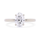 Vera Oval Moissanite Solitaire Engagement Ring