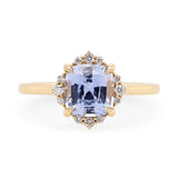 2.33ct Serena Blue Cushion Sapphire & Diamond Engagement Ring