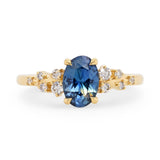 1.24ct Cielo Oval Blue Sapphire & Diamond Engagement Ring