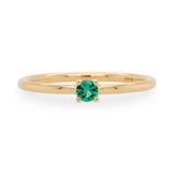 Round Emerald Stacking Ring