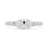 Eva Marquise Moissanite Solitaire Engagement Ring