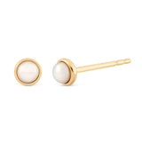 Pearl Bezel Studs (3mm)