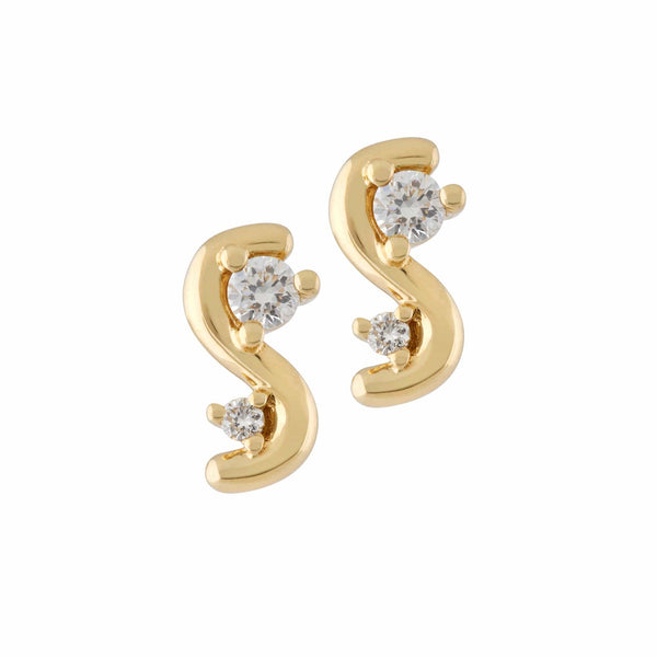 0.50ctw 14K Gold Small Diamond Studs (4mm) - Valerie Madison