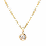 Diamond Bezel Pendant Necklace