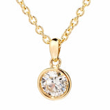 Diamond Bezel Pendant Necklace